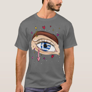 Camiseta Olhos Com Bandeira Grega