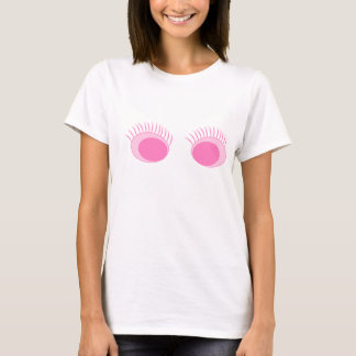 Camiseta Olhos Cor-de-Rosa/Cílios American Apparel Feminino