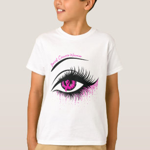 Camiseta Olhos cor-de-rosa Guerreiro da Fita Sensibilização