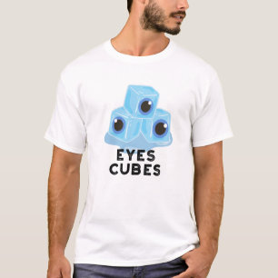 Camiseta Olhos Cubos Engraçados Com Gelo