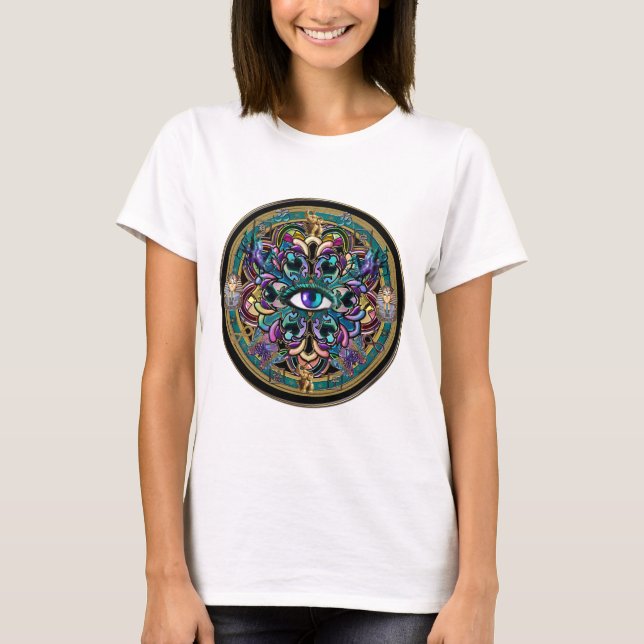 Camiseta Olhos da mandala do mundo (Frente)