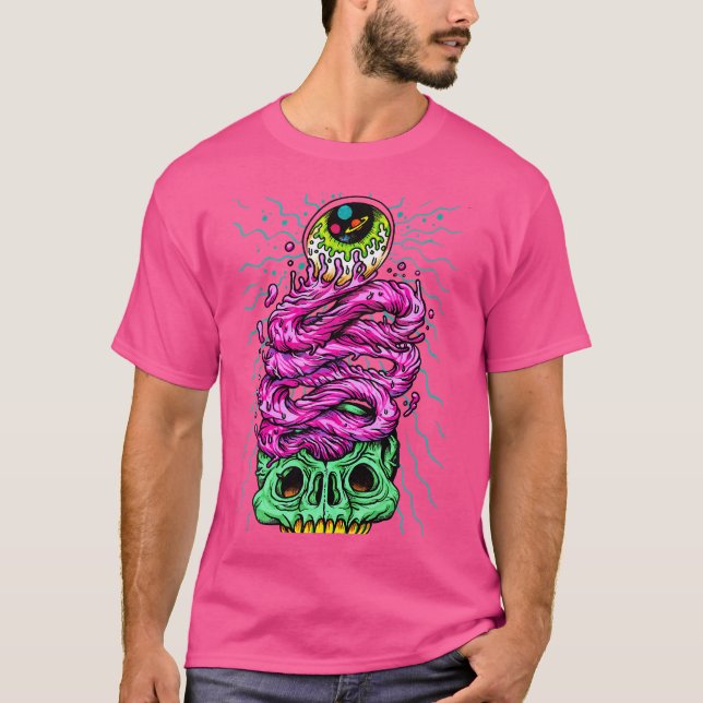 Camiseta Olhos De Arte De Lowbrow - Gótico De Yoga Grunge S (Frente)