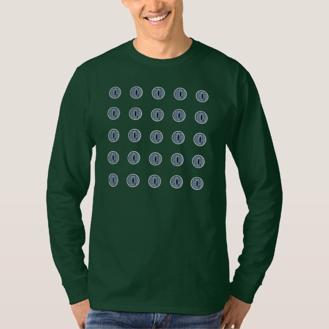 Camiseta Olhos de Bolinhas Azul do Halloween (Frente)