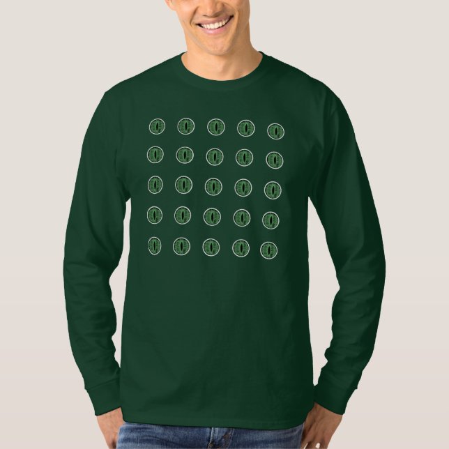 Camiseta Olhos de Bolinhas Verde do Halloween (Frente)