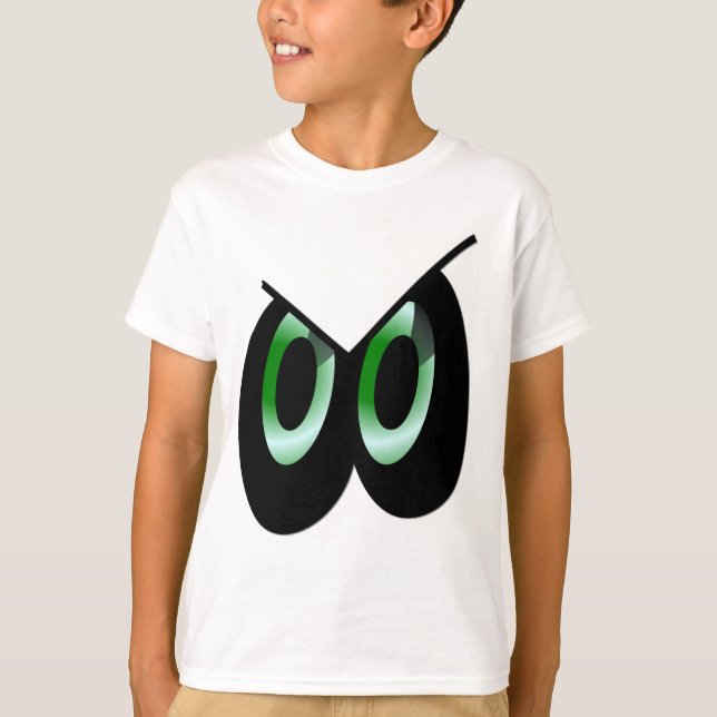Camiseta Olhos de desenho verde (Frente)