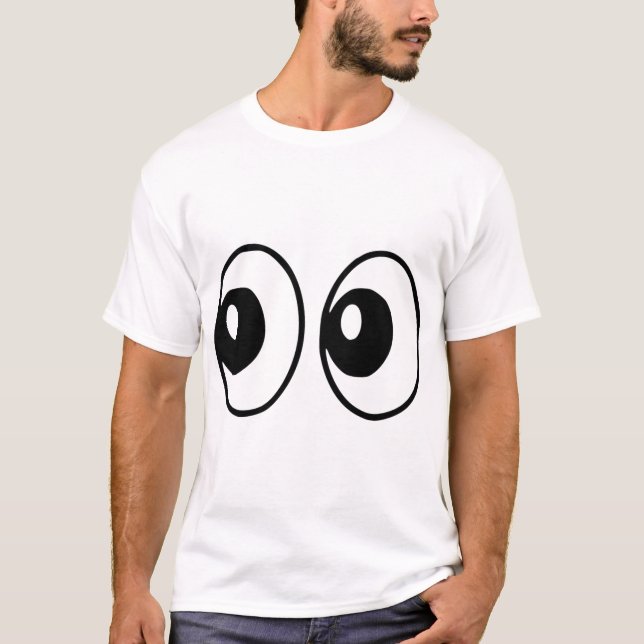 Camiseta olhos de esboço emojis (Frente)