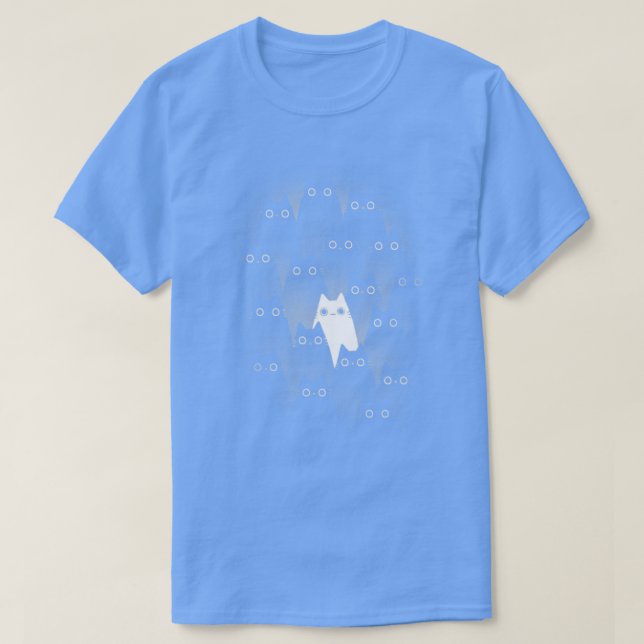 Camiseta Olhos de Gatinho de Gatos Brancos com Excreção Dif (Frente do Design)