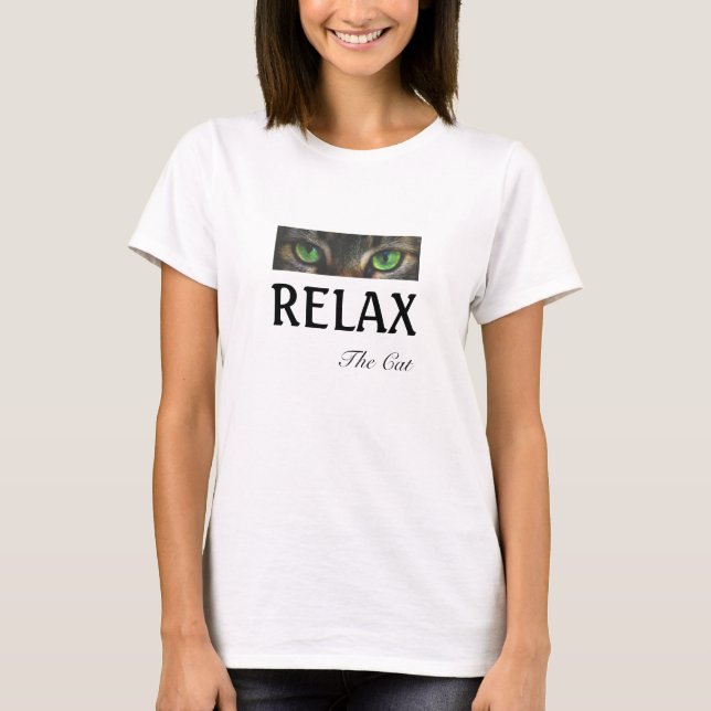 Camiseta Olhos de Gato e Caligrafia (Frente)