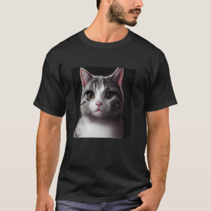 Camiseta olhos de gato fofos cabeça & rosto para kit de gat