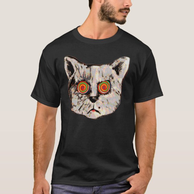 Camiseta olhos de gato hipnóticos (Frente)