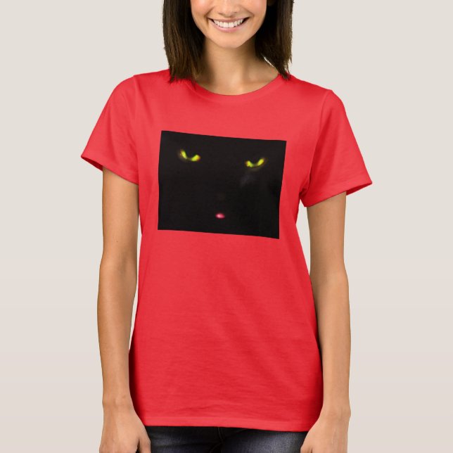 Camiseta Olhos de Gato Negro (Frente)