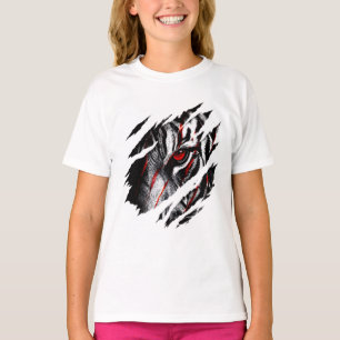 Camiseta Olhos de Tigre Anime Através do Arranhão