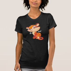 Camiseta Olhos de Tigre de Olhos Malvados com legal texto T