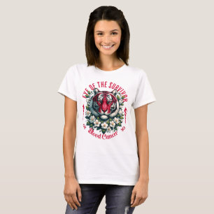 Camiseta Olhos do Cancer de Sangue do Sobrevivente do Tigre