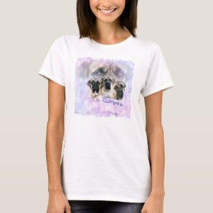 Camiseta Olhos do Mastiff do t-shirt do amor