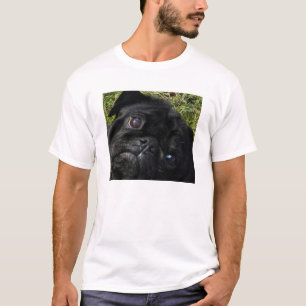 Camiseta olhos do preto-pug