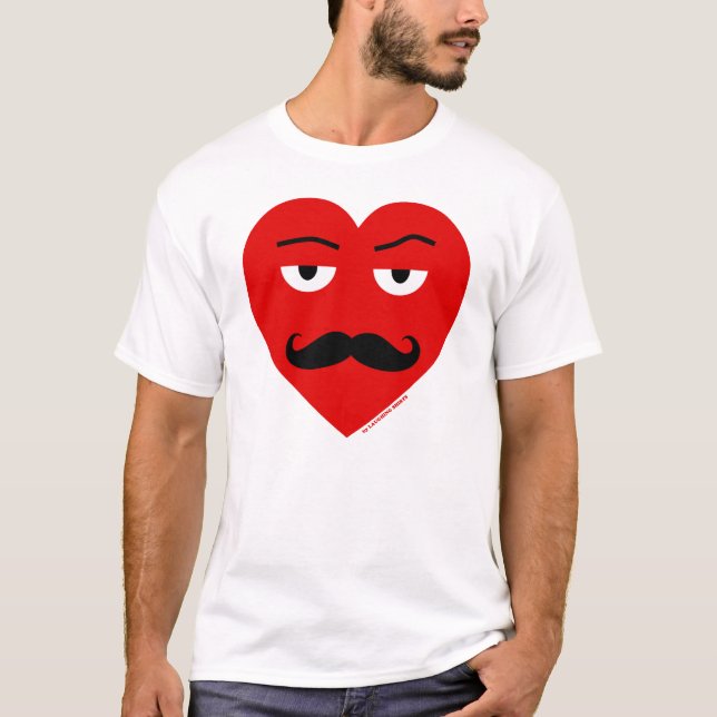 Camiseta Olhos do Sr. Amor Vermelho Coração Com e t-shirt (Frente)