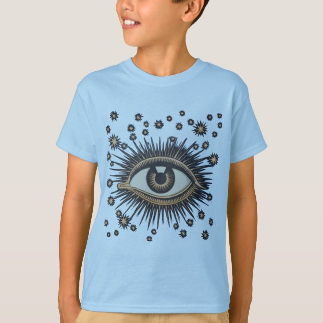 Camiseta Olhos Estrelas Lua Celestial Nouveau (Frente)