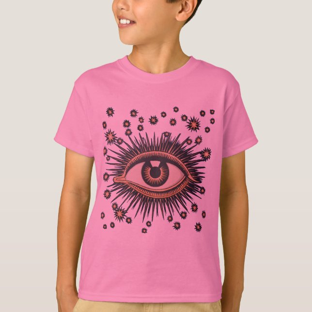 Camiseta Olhos Estrelas Lua Celestial Nouveau (Frente)