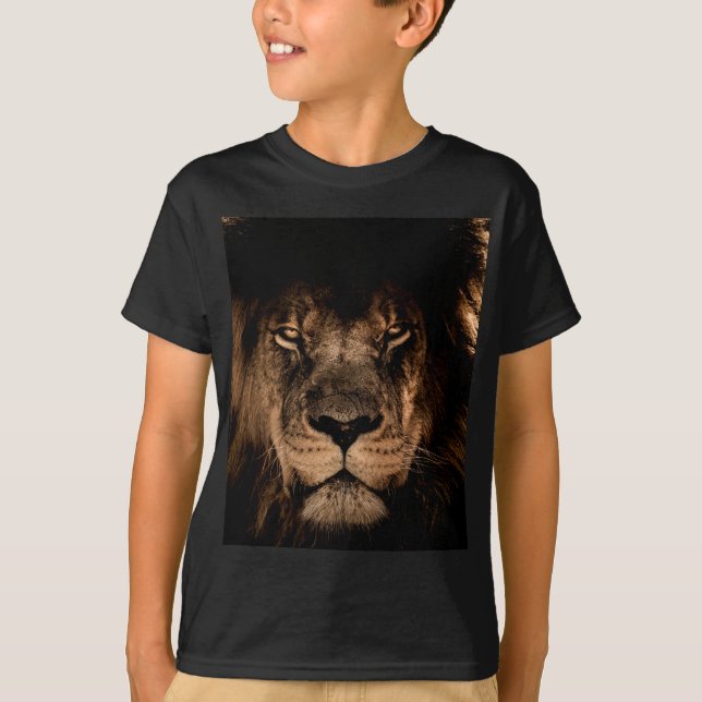 Camiseta olhos íntimos de leão africano (Frente)