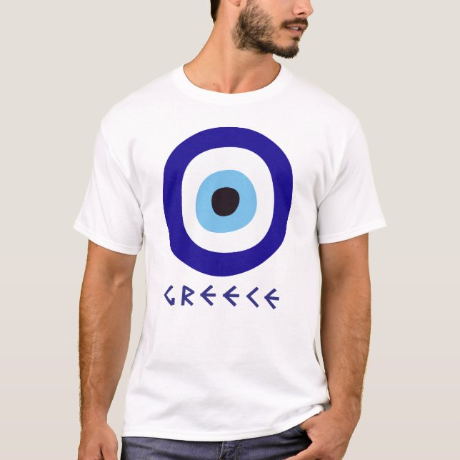 Camiseta Olhos Mau gregos de Homens (Frente)