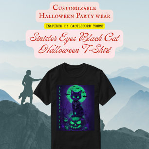 Camiseta Olhos Negros Sinistros Halloween