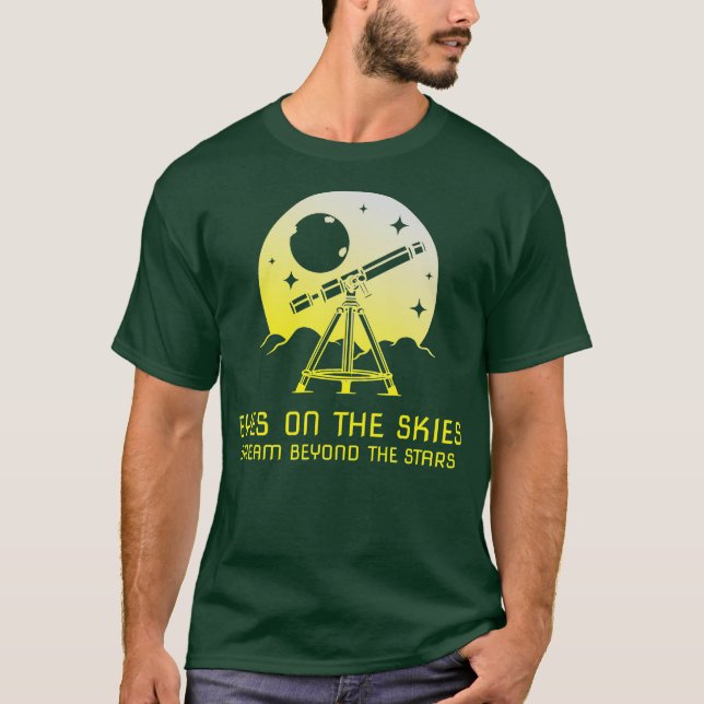 Camiseta Olhos no céu sonham além das estrelas amador A (Frente)