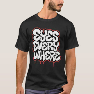 Camiseta Olhos por Todos os Lugares - Grafite