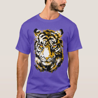 Camiseta Olhos Realistas de Tigre legal