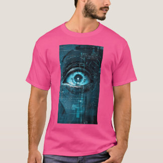 Camiseta Olhos Robóticos Ciberpunk - Olhos Robóticos Futuro