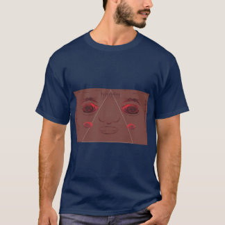 Camiseta Olhos rostos em rosas.