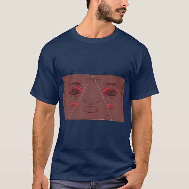 Camiseta Olhos rostos em rosas. (Frente)