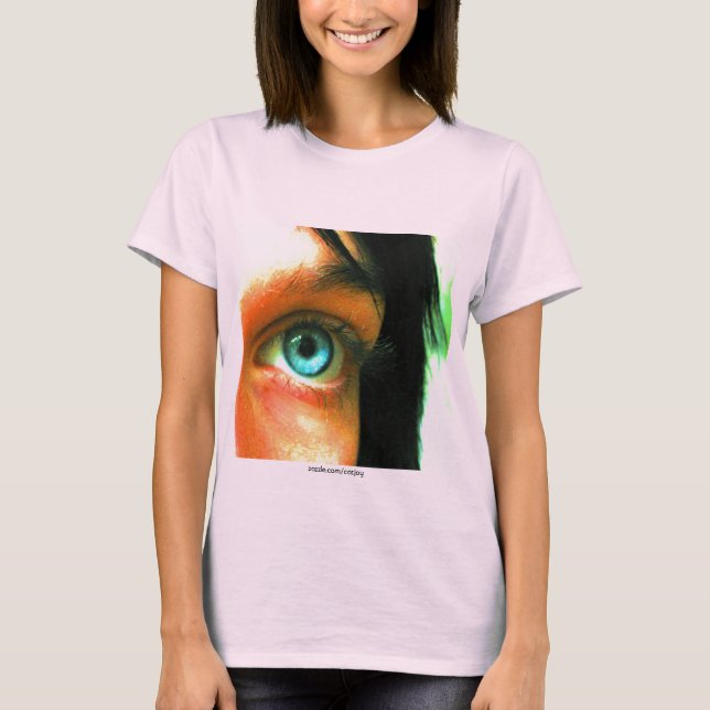 Camiseta Olhos, senhoras, blusa (Frente)