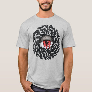 Camiseta Olhos Trippy com Tentáculos - Arte Surreal Trippy