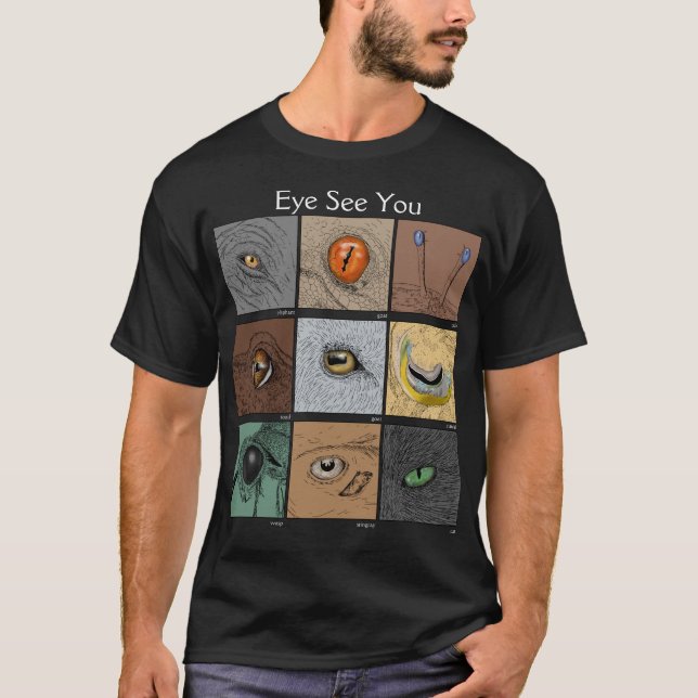 Camiseta Olhos Vemos Você Um Arma Animal, Olhos Animais, Ca (Frente)