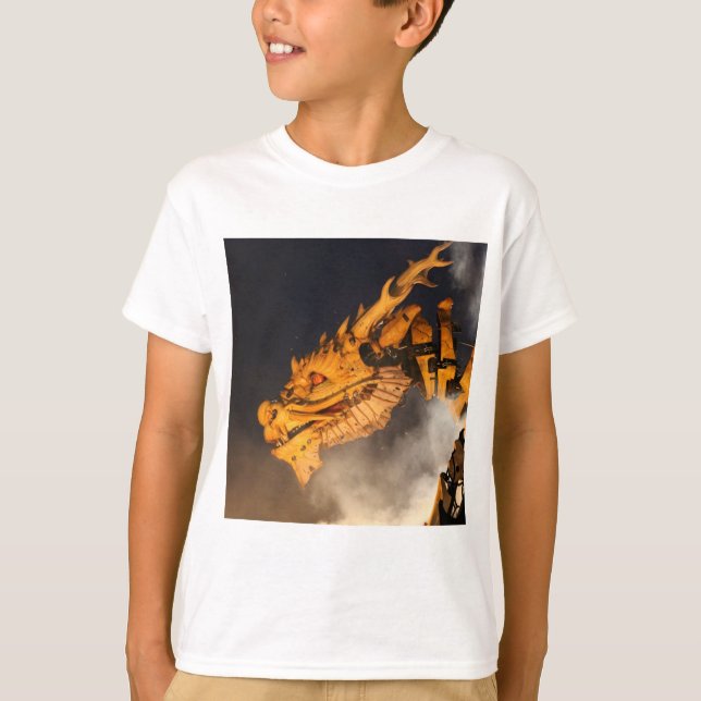Camiseta Olhos Vermelhos da Cabeça de Dragão (Frente)