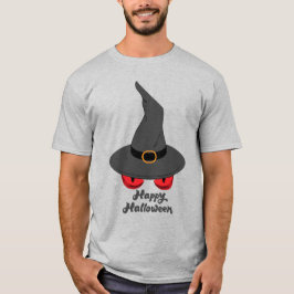Camiseta Olhos Vermelhos Felizes para o Dia das Bruxas