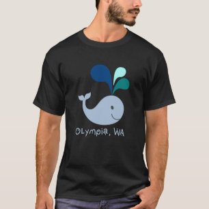 Camiseta Olímpia Washington Cute Whale Lover Cartoon