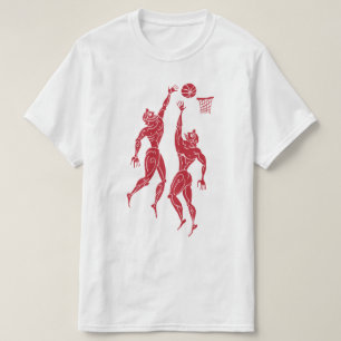 Camiseta Olímpicos antigos que jogam esportes engraçados