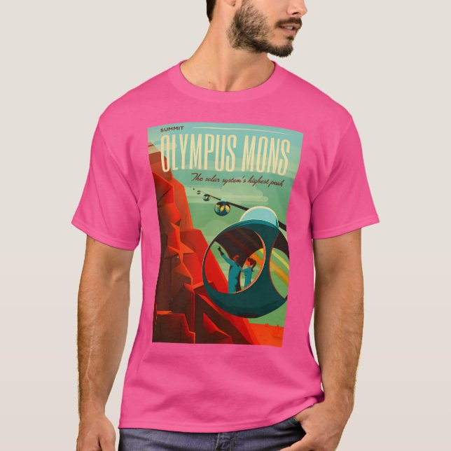 Camiseta Olimpo Mons - Viagem de espaço (Frente)