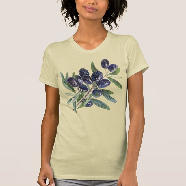 Camiseta Oliva com Folhas (Frente)