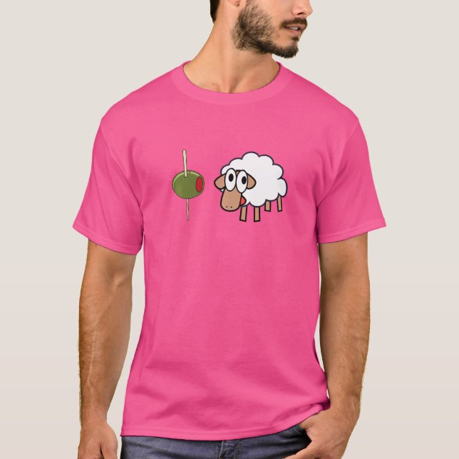 Camiseta Olive Ewe Punny Eu Te Amo (Frente)