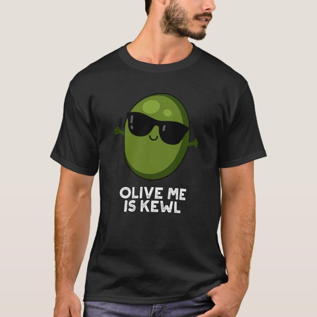 Camiseta Olive Me É Kewl Legal Olive Pun Dark BG (Frente)
