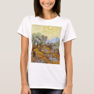 Camiseta Oliveiras com céu amarelo e sol