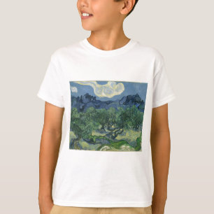 Camiseta Oliveiras em uma paisagem montanhosa