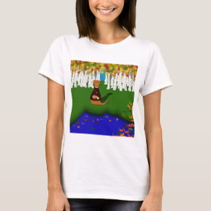 Camiseta Oliver a Lontra no Lago River Wolf no Outono