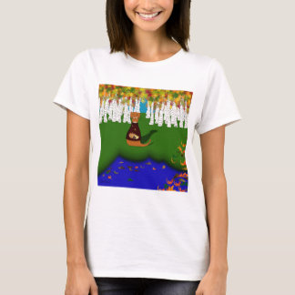 Camiseta Oliver a Lontra no Lago River Wolf no Outono