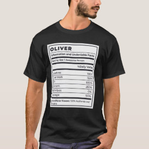 Camiseta Oliver Nutritional Facts