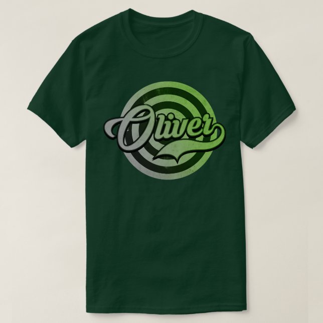 Camiseta Oliver Olive Name (Frente do Design)