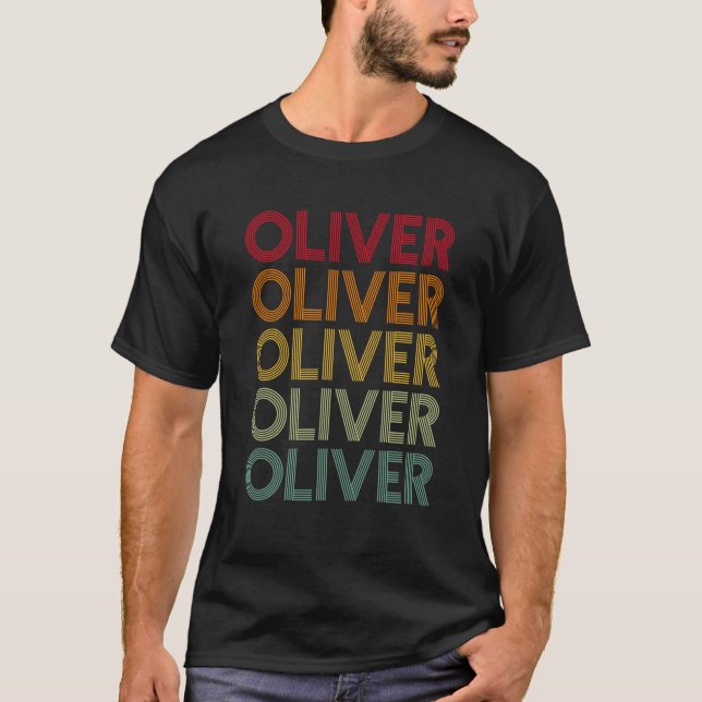 Camiseta Oliver Retro Name Apelido Humor (Frente)